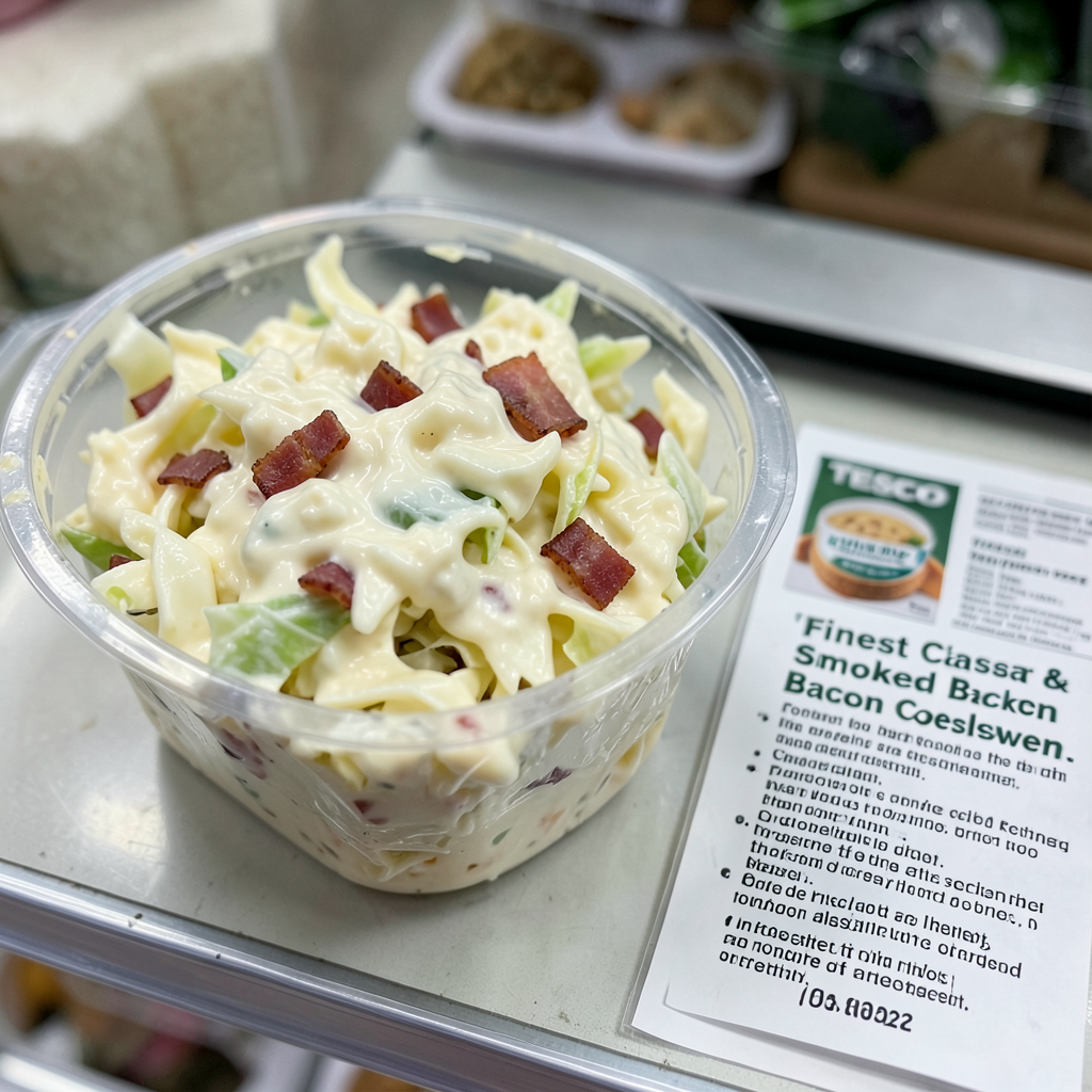 Tesco recalls Finest Caesar & Smoked Bacon Coleslaw due to undeclared mustard
